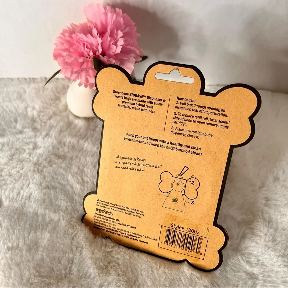 GreenBone BIOBASEE Dispenser & 24 Poop Bags